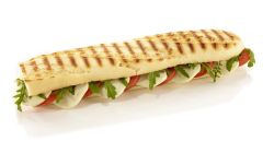 Hot panini tomato mozzarella