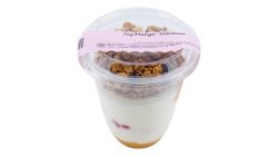 Mango and raspberry yogurt 