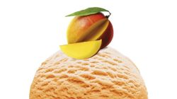 Mango ice cream scoop