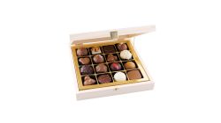 16 pc. Wooden Praline Box With Logo