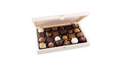 24 pc. Wooden Praline Box With Logo