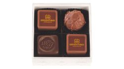 4er Box mit Logo-Pralinés Siebdruck
