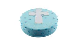 Child To Be Baptised Colour Cake Round