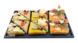 Canapés Silver Cardboard 12 pc.