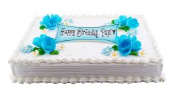 Blue Birthday Carré Cake Square 