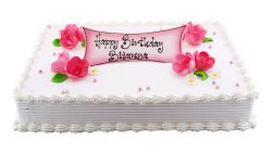 Pink Birthday Carré Cake Square 