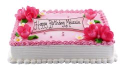 Pink Rose Carré Cake Square 
