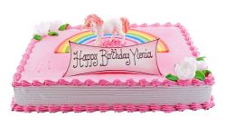 Pink Birthday Carré Cake Square 