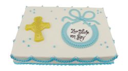 Baptism Bib Colour Cake Square