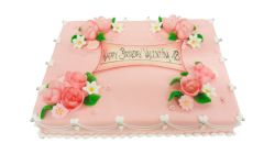 Pink Colour Cake Square