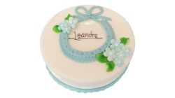 Child To Be Baptised Colour Cake Round