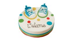 Child To Be Baptised Colour Cake Round