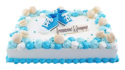 Blue Birthday Carré Cake Square 