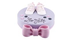 Child To Be Baptised Colour Cake Round