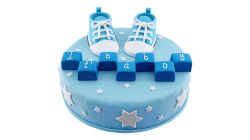 Child To Be Baptised Colour Cake Round