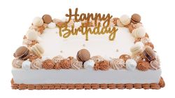 Blue Birthday Carré Cake Square 