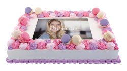 Blue Birthday Carré Cake Square 