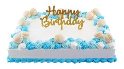 Blue Birthday Carré Cake Square 
