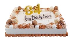 Blue Birthday Carré Cake Square 