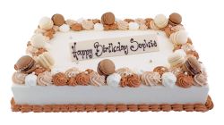 Blue Birthday Carré Cake Square 