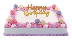 Blue Birthday Carré Cake Square 