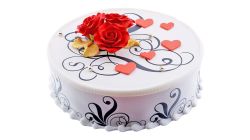 Birthday Greetings Colour Cake Round 