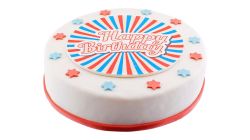 Mother's Day Hearts Colour Cake Round