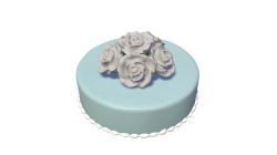 Color-Torte rund Whiterose