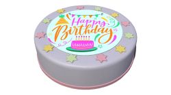 Mother's Day Hearts Colour Cake Round