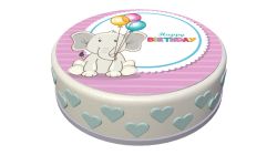 Mother's Day Hearts Colour Cake Round