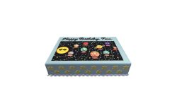 Color-Torte eckig Planeten Sonnensystem