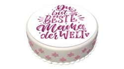 Mother's Day Hearts Colour Cake Round