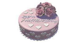 Mother's Day Hearts Colour Cake Round