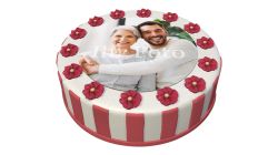 Mother's Day Hearts Colour Cake Round