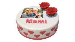 Mother's Day Hearts Colour Cake Round