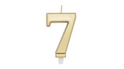 Zahlenkerze Gold 7