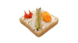 Canapé egg and ham salad